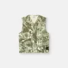 Weste mit Camouflage-Print und Futter aus Baumwoll-Ripstop
